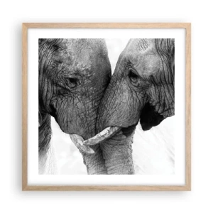 Poster în ramă de stejar deschis - Mărturisire din inimă - 50x50 cm