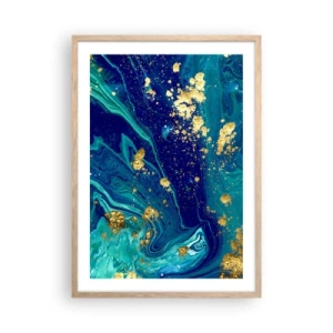 Poster în ramă de stejar deschis - Petale de soare  - 50x70 cm