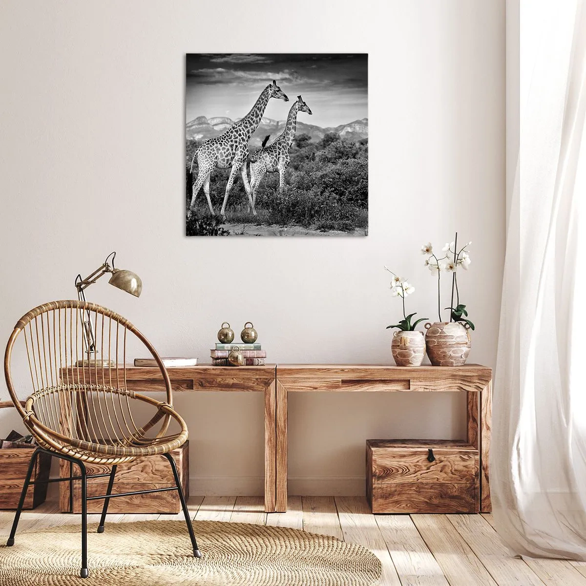 Tablou pe pânză - Clasele superioare din Africa - 30x30 cm