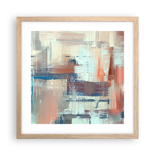 Poster în ramă de stejar deschis - Întinde-te spre lumină - 40x40 cm