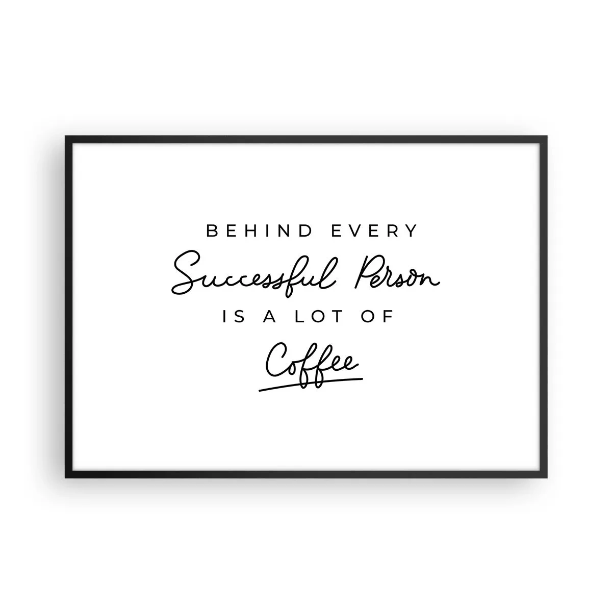 Poster în ramă neagră - Secretul succesului - 100x70 cm