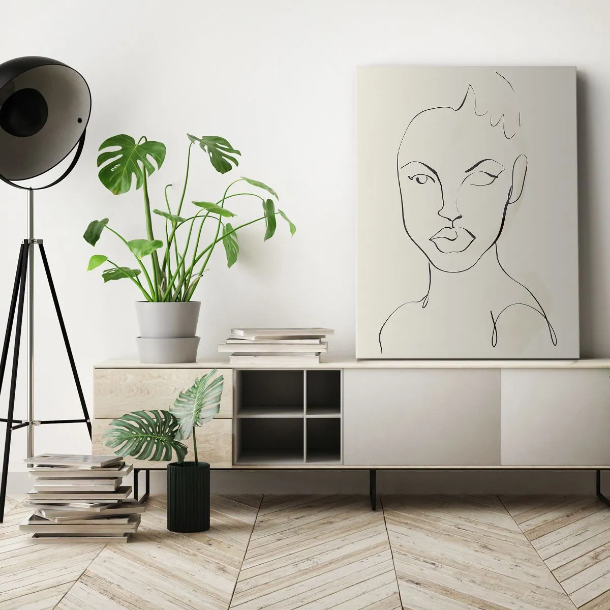 Tablou pe pânză - Schiță de senzualitate - 55x100 cm