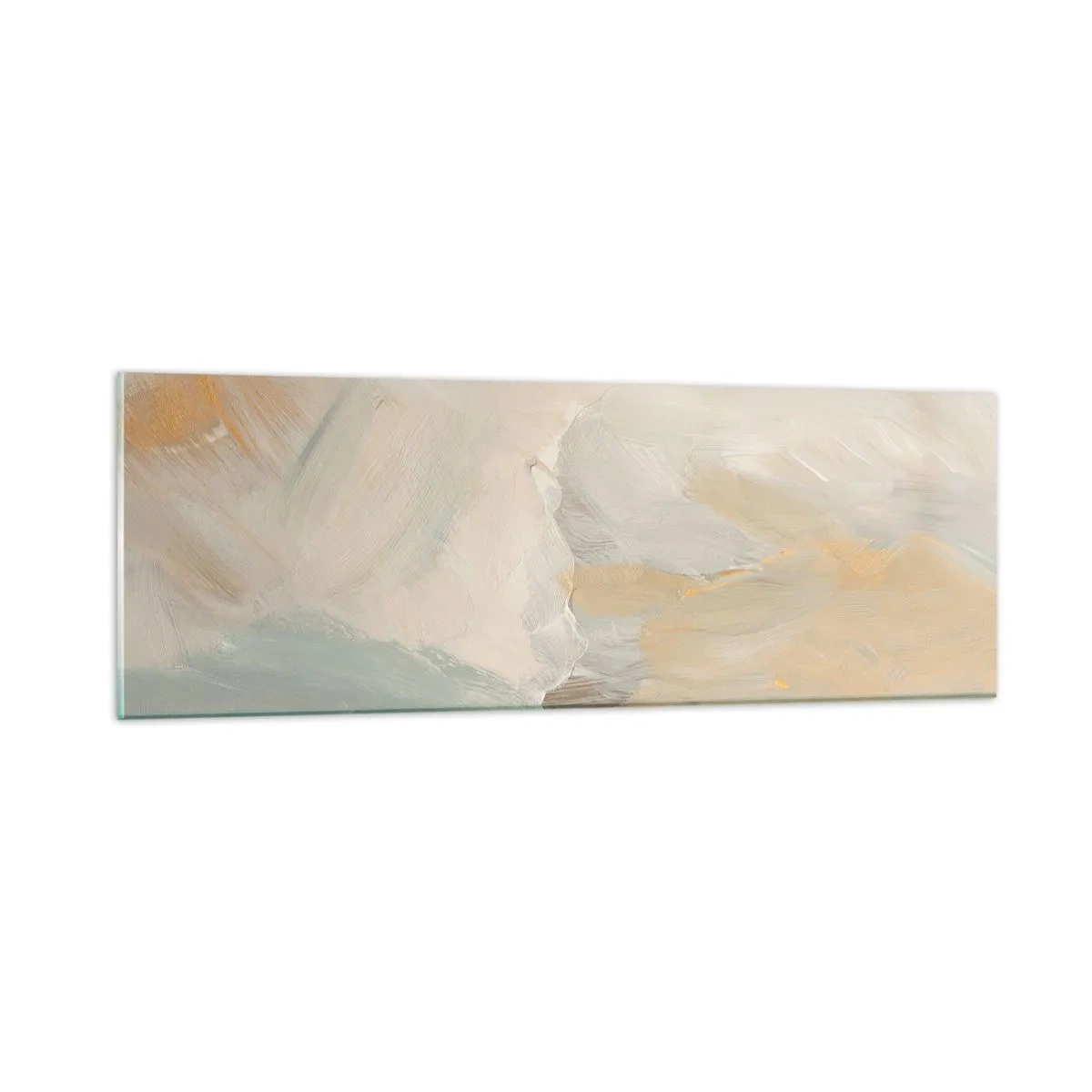 Tablou pe sticlă - Abstracție - lumea blândeții - 90x30 cm
