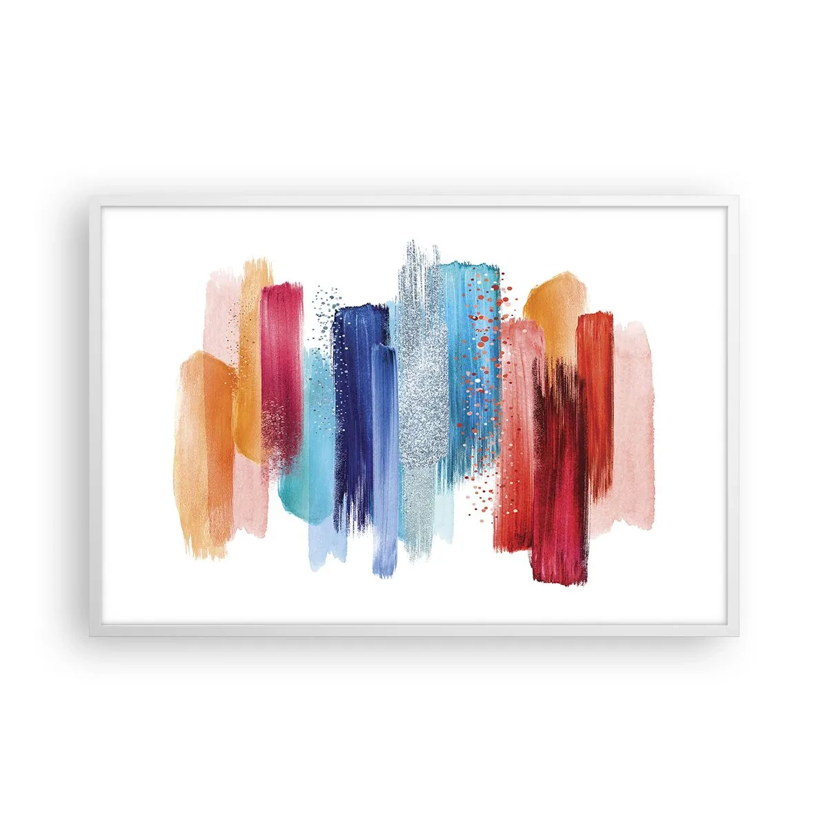 Poster în ramă albă - Sus și jos - 91x61 cm