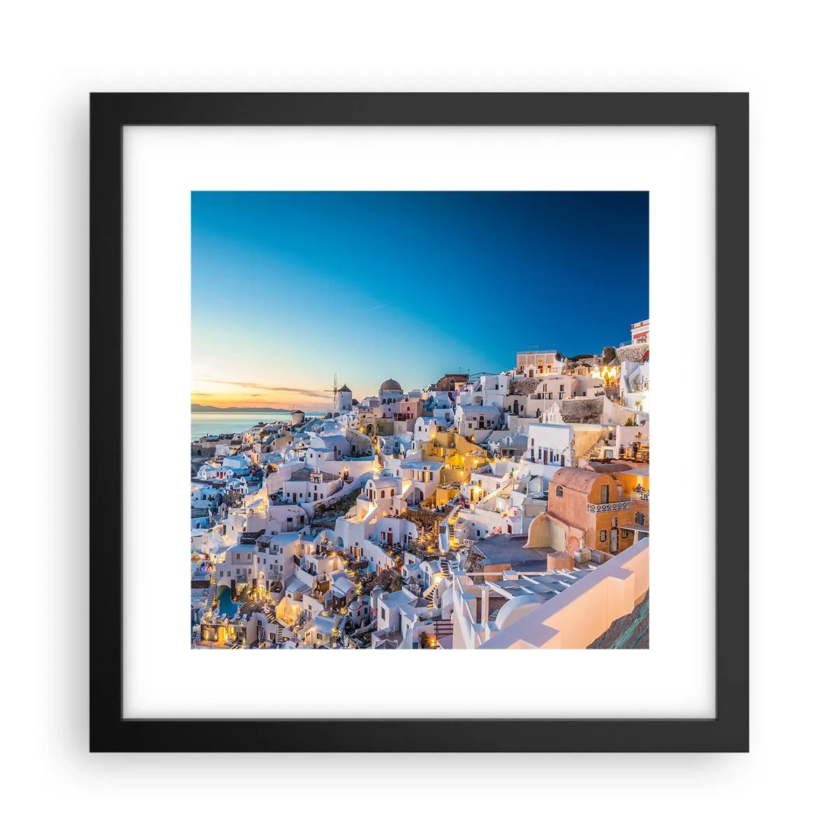 Poster în ramă neagră - Esența grecității - 30x30 cm