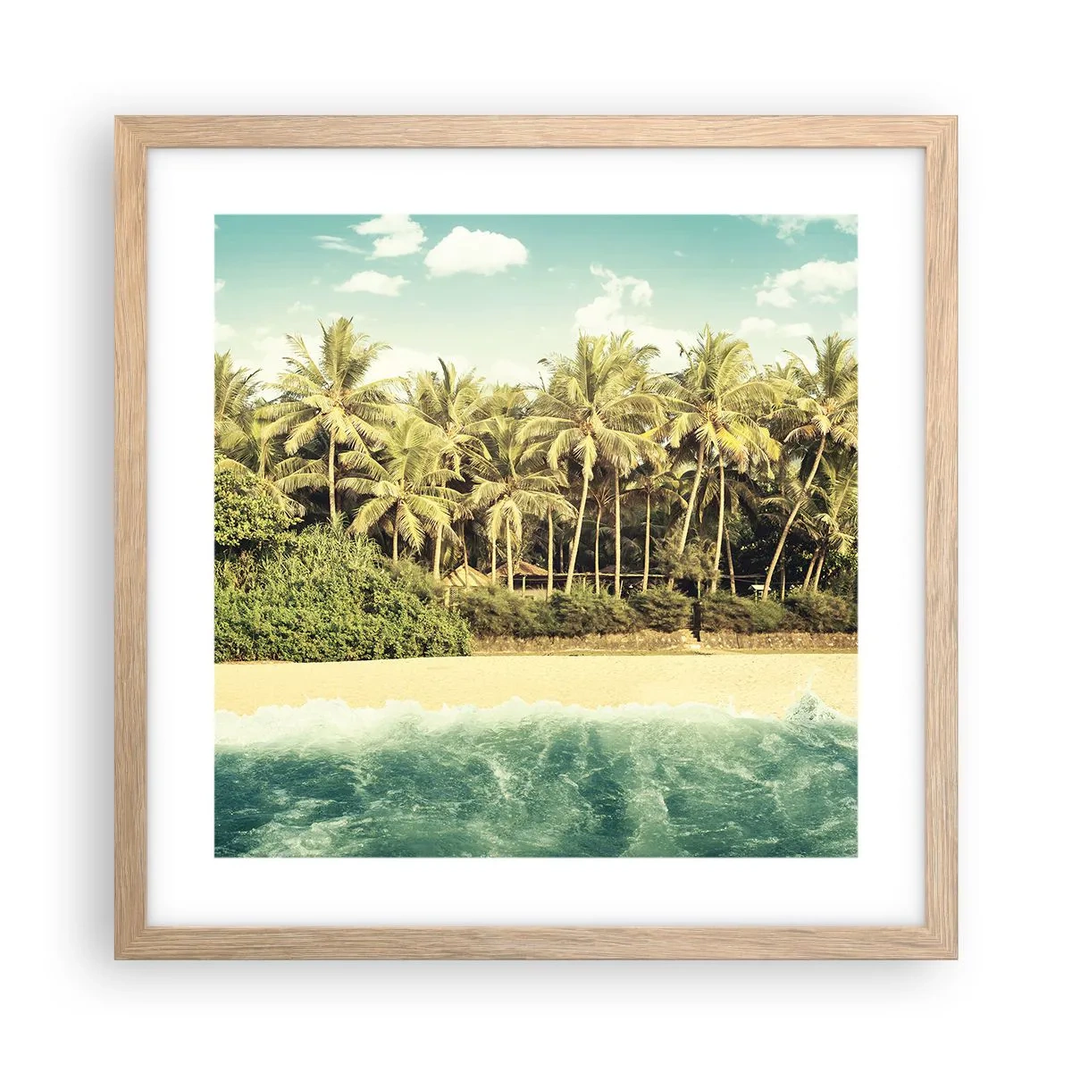 Poster în ramă de stejar deschis - Ce zici de aici? - 40x40 cm