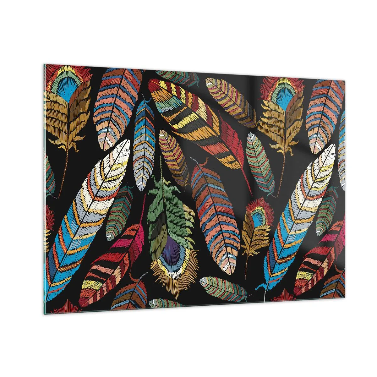 Tablou pe sticlă - Carnavalul păsărilor - 100x70 cm