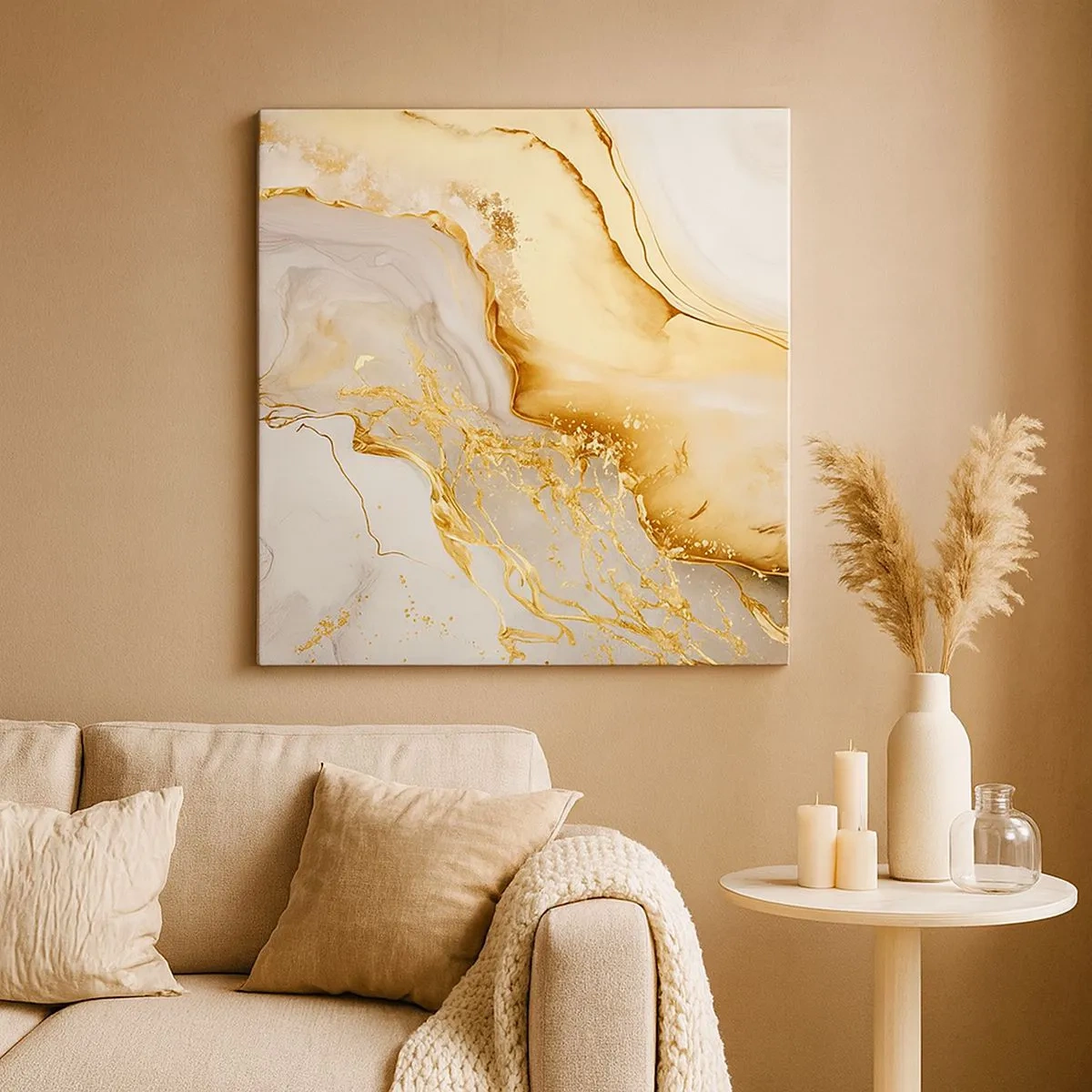 Tablou pe pânză - Abstracție: frumusețe și bunătate - 30x30 cm