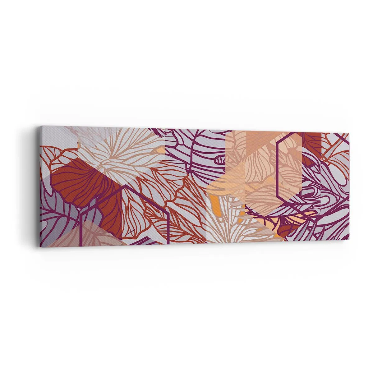 Tablou pe pânză - Relația imposibilă dintre geometrie și natură - 90x30 cm