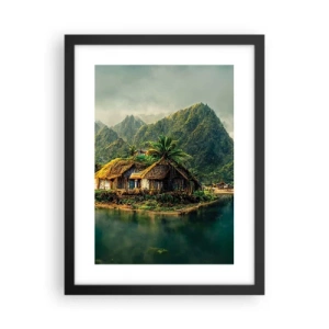 Poster în ramă neagră - Paradisul tropical - 30x40 cm
