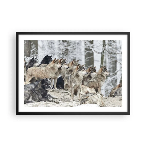 Poster în ramă neagră - Familie și prieteni - 70x50 cm