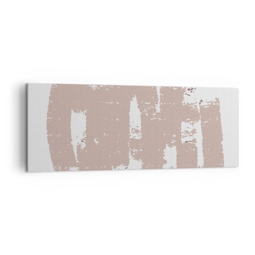 Tablou pe pânză - Abstracție în roz moale - 140x50 cm