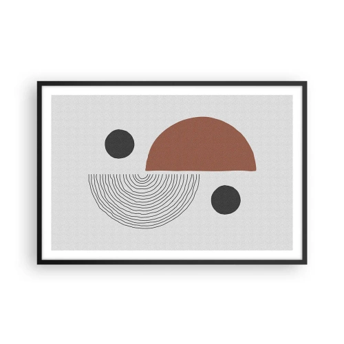 Poster în ramă neagră - Excelența roții - 91x61 cm