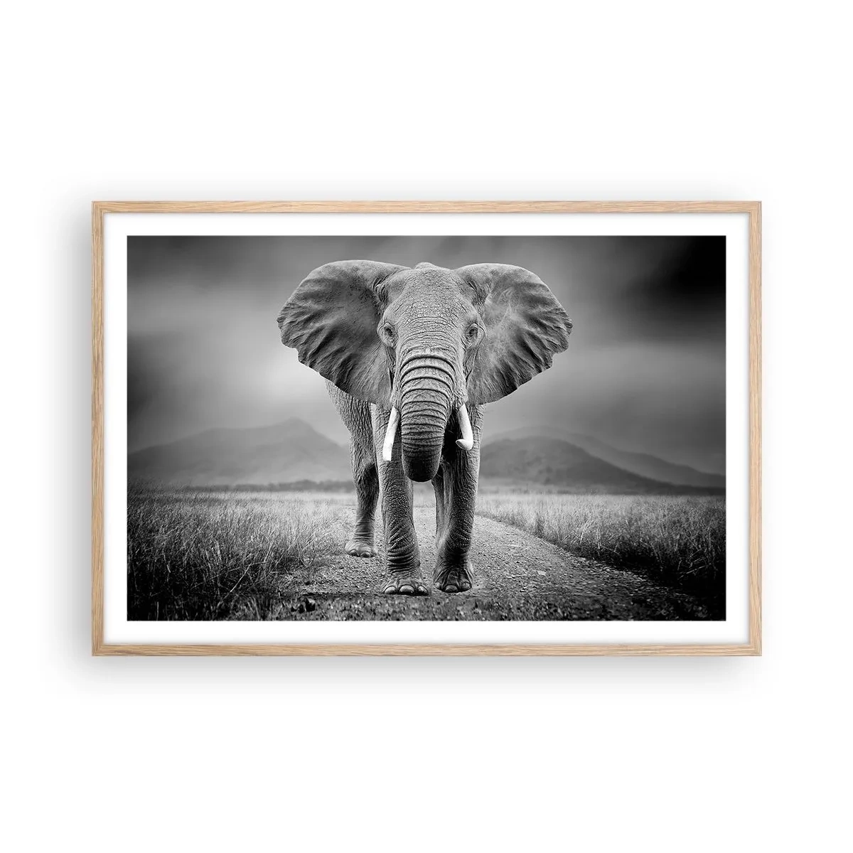 Poster în ramă de stejar deschis - Gazda te salută - 91x61 cm