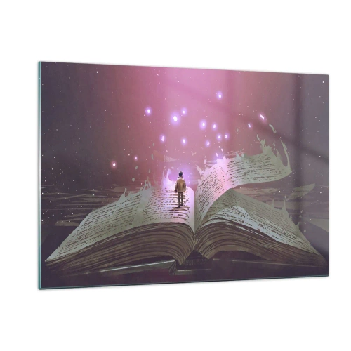 Tablou pe sticlă - O invitație către o altă lume - citiți! - 120x80 cm
