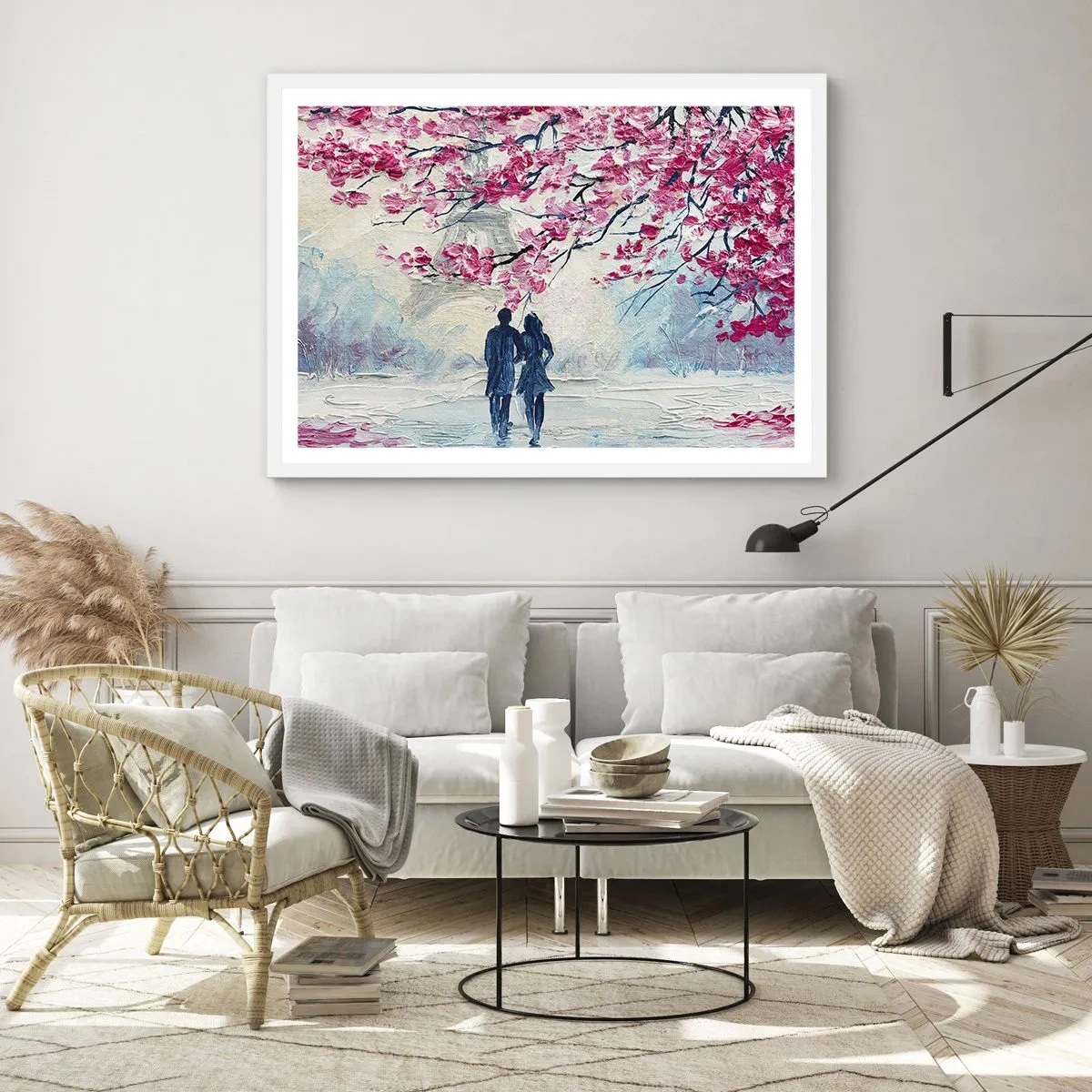 Poster în ramă albă - Plimbare romantică - 40x30 cm