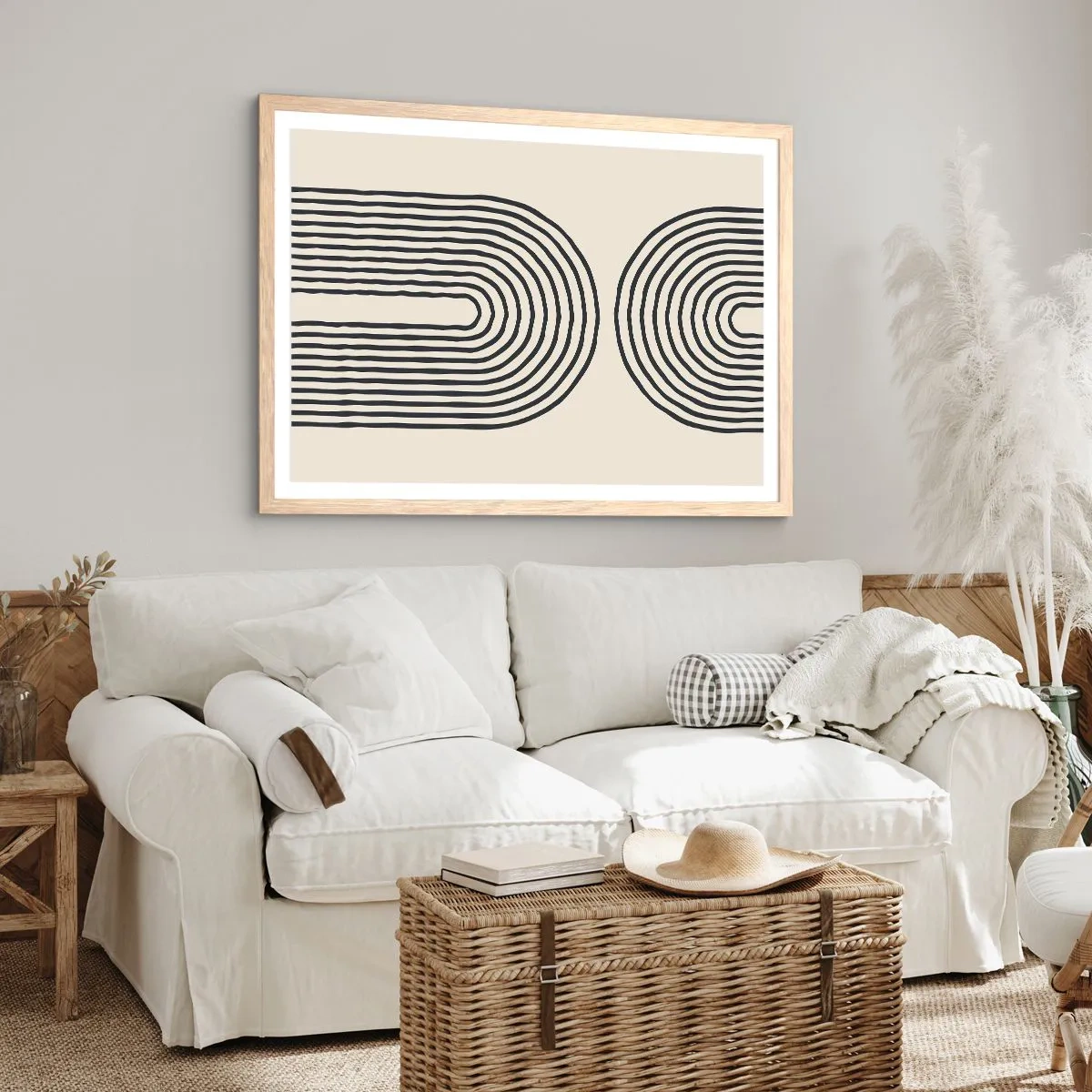 Poster în ramă de stejar deschis - În curând... - 100x70 cm