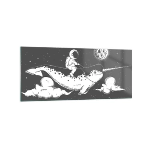 Tablou pe sticlă - Cavalerul Spațial - 120x50 cm