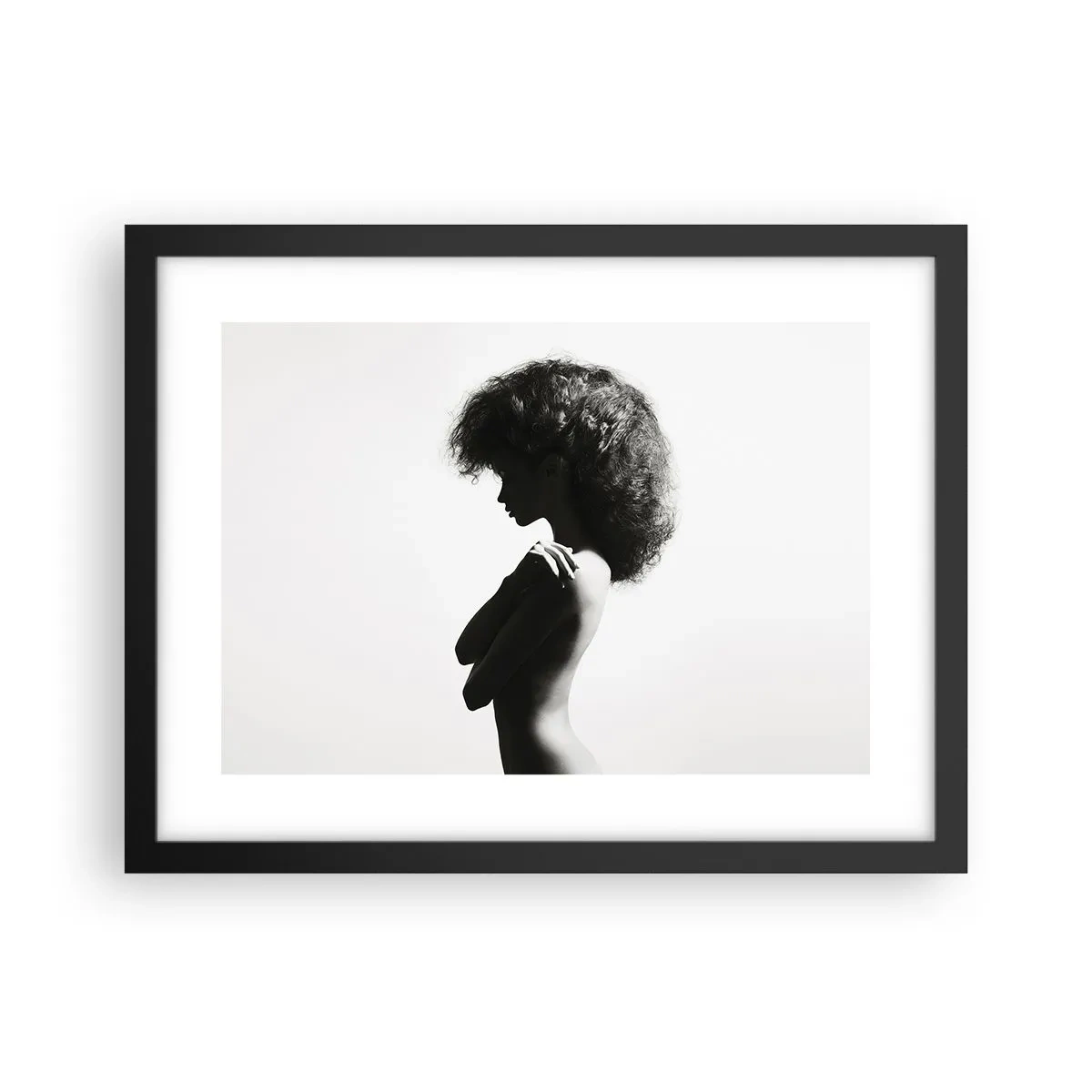 Poster în ramă neagră - Ca o floare pe o tulpină subțire - 40x30 cm