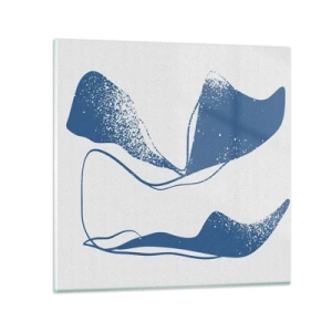 Tablou pe sticlă - Abstracție înaripată - 60x60 cm