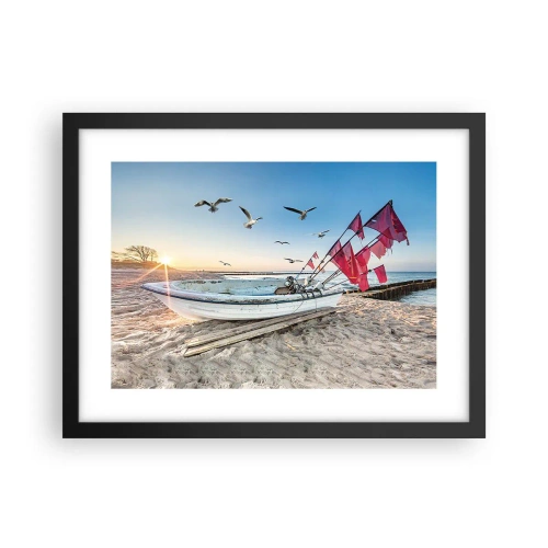 Poster în ramă neagră - O odihnă binemeritată - 40x30 cm