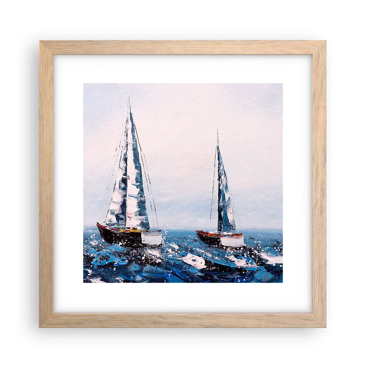 Poster în ramă de stejar deschis - Frăția vântului - 30x30 cm