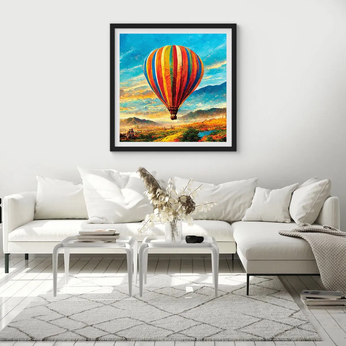 Poster în ramă neagră - În liniște puteți vedea mai multe - 60x60 cm