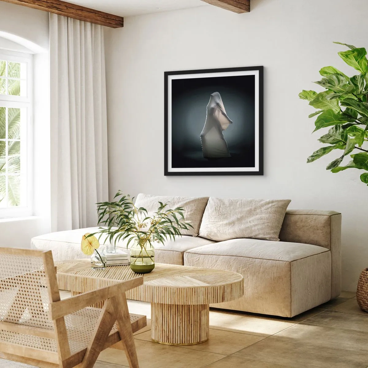 Poster în ramă neagră - Dorințe ascunse - 60x60 cm