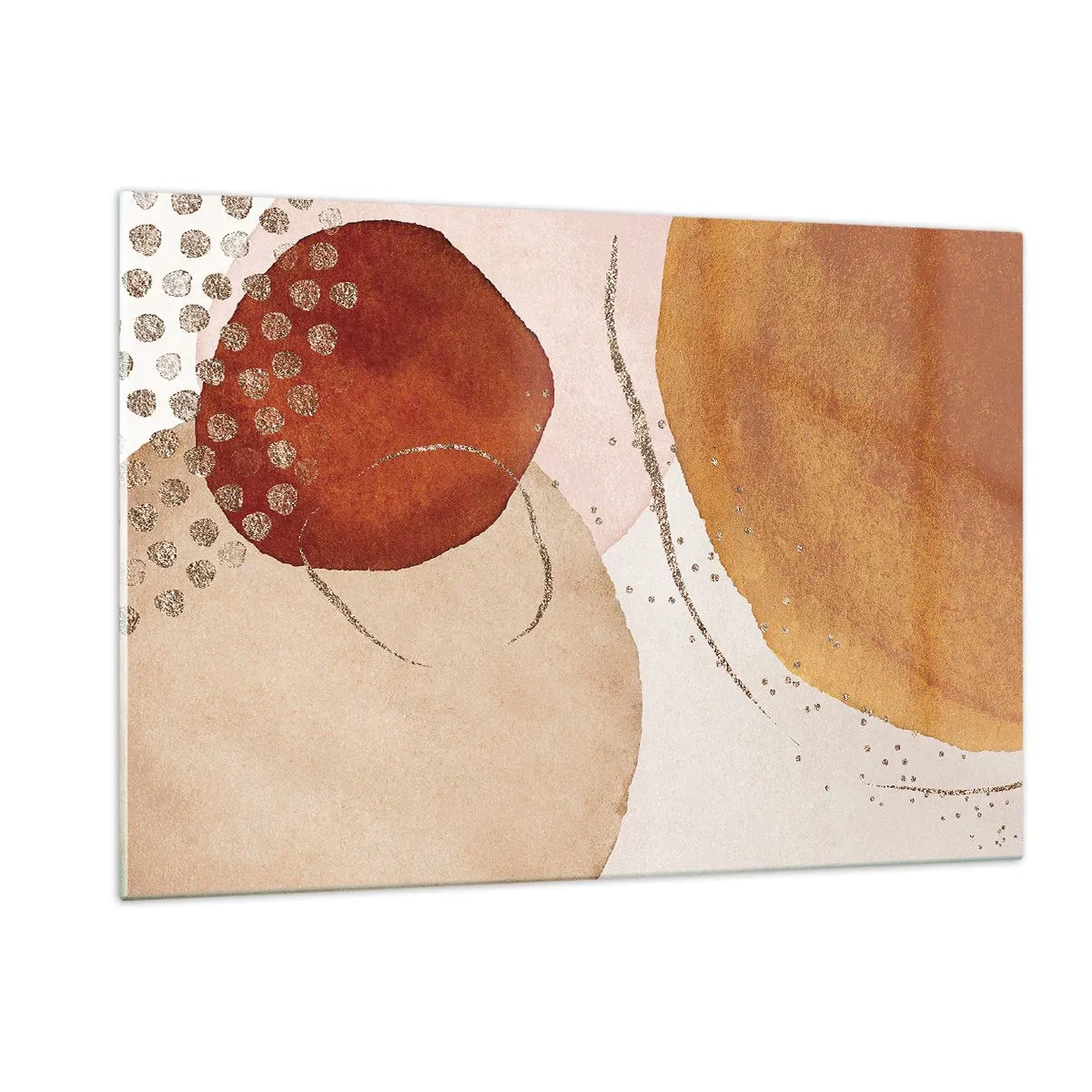 Tablou pe sticlă - Rotunjime și mișcare - 120x80 cm