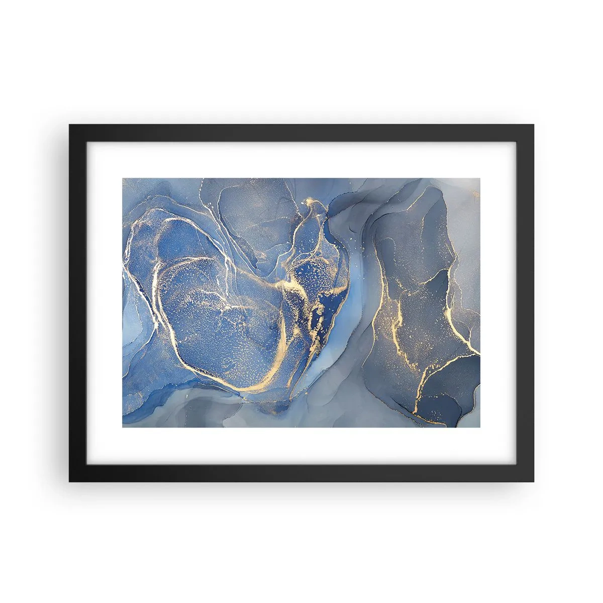 Poster în ramă neagră - Praf de aur - 40x30 cm