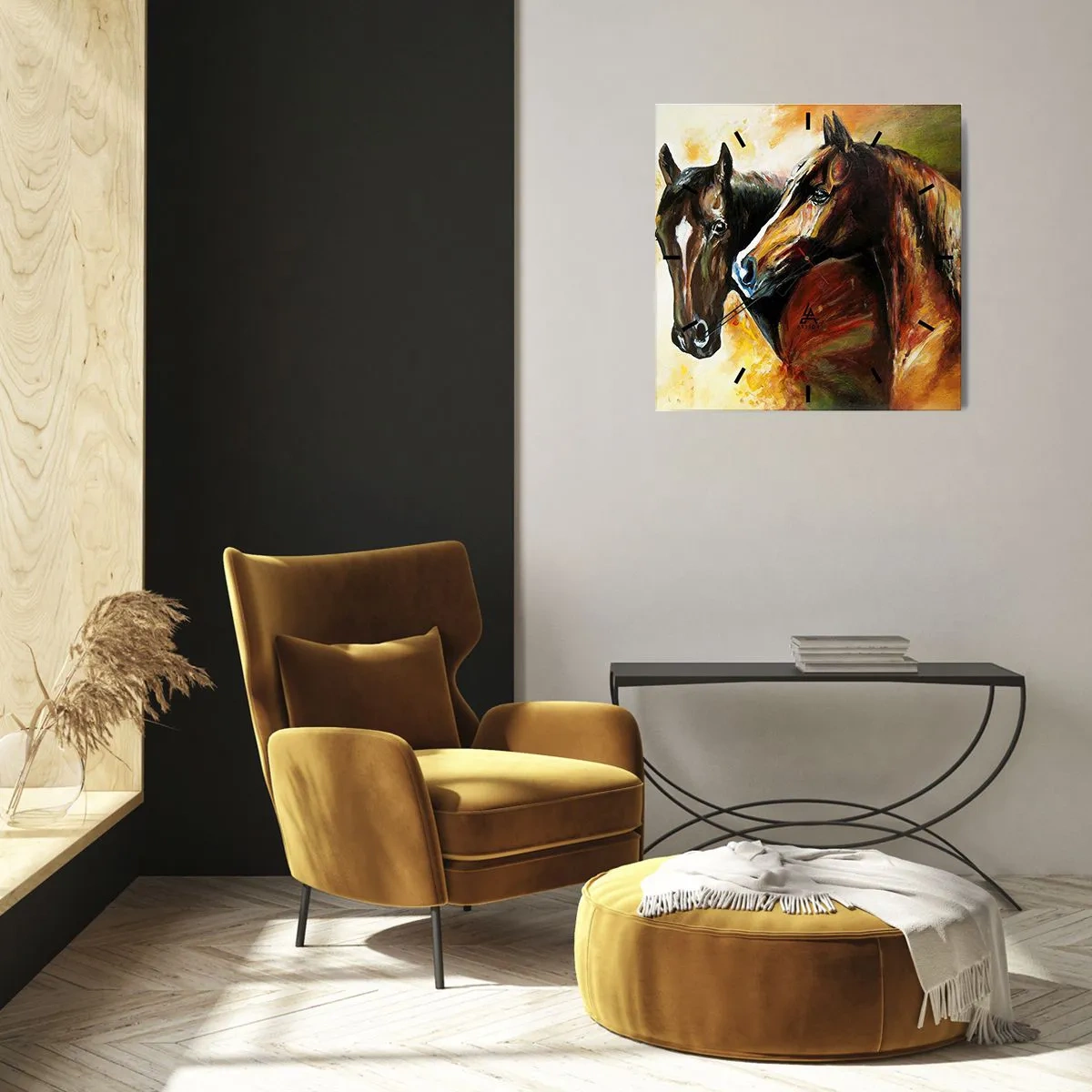 Ceas de perete - Ceas pe sticlă - De două ori mai fermecător - 40x40 cm