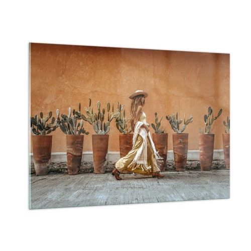 Tablou pe sticlă - În stilul hippie - 100x70 cm