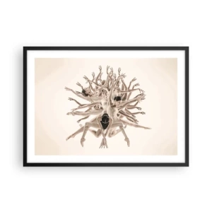 Poster în ramă neagră - Înflorirea în dans - 70x50 cm