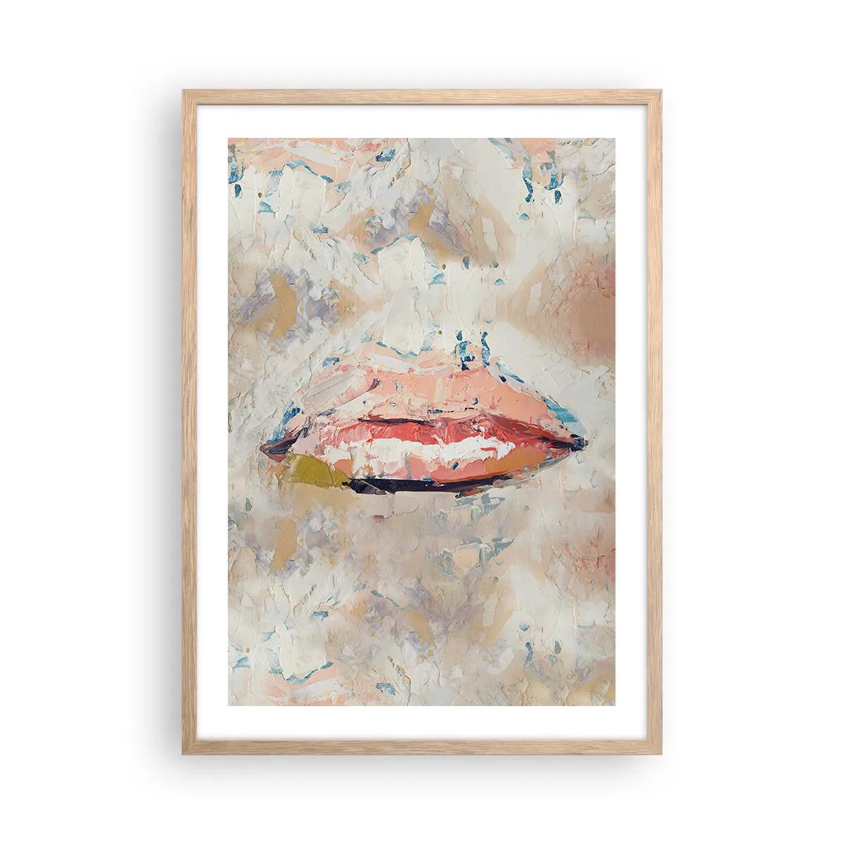 Poster în ramă de stejar deschis - Trezește simțurile - 50x70 cm