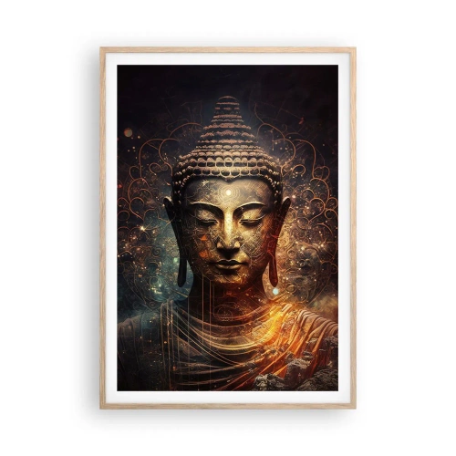 Poster în ramă de stejar deschis - Echilibru spiritual - 70x100 cm