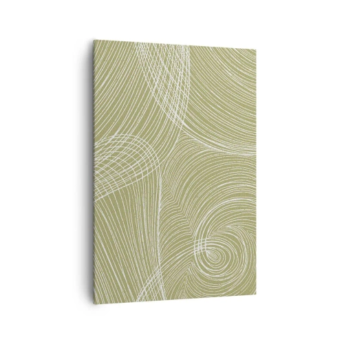 Tablou pe pânză - Abstracție complicată în alb - 70x100 cm