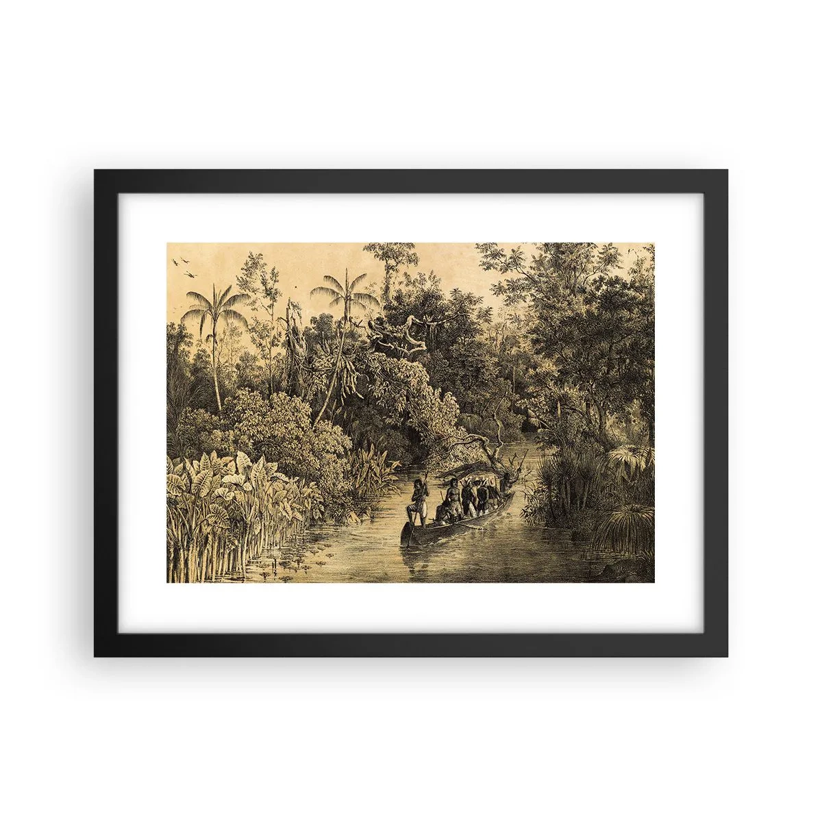 Poster în ramă neagră - Călătorie la sursă - 40x30 cm