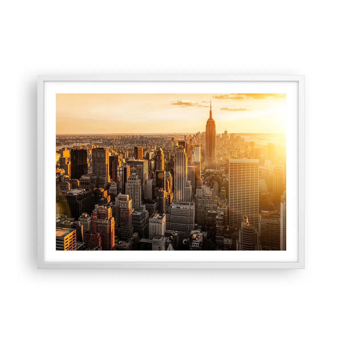 Poster în ramă albă - Crescând la soare - 70x50 cm