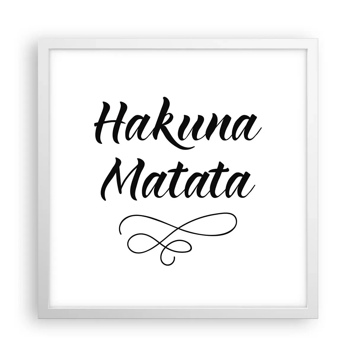 Poster în ramă albă - Cel mai bun sfat - 40x40 cm