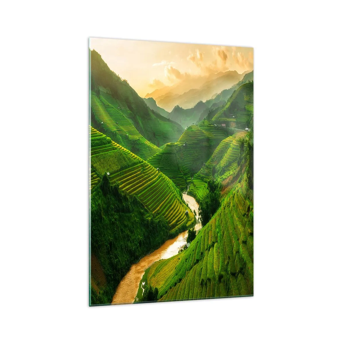 Tablou pe sticlă - Valea vietnameză - 70x100 cm