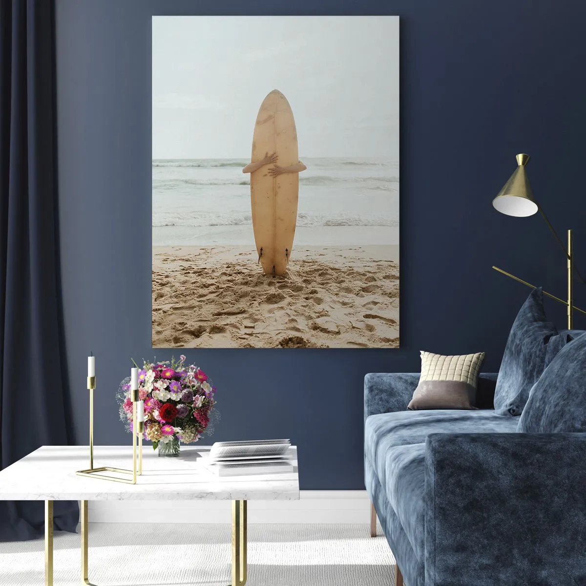 Tablou pe sticlă - Din dragoste pentru valuri - 80x120 cm