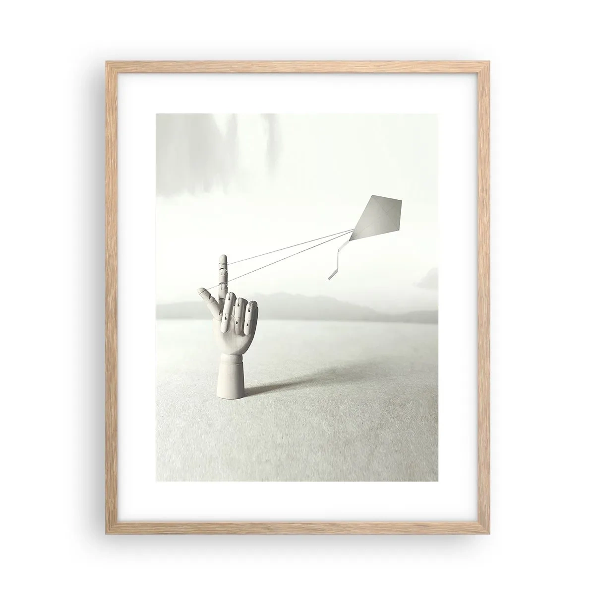 Poster în ramă de stejar deschis - Încercare de forță - 40x50 cm
