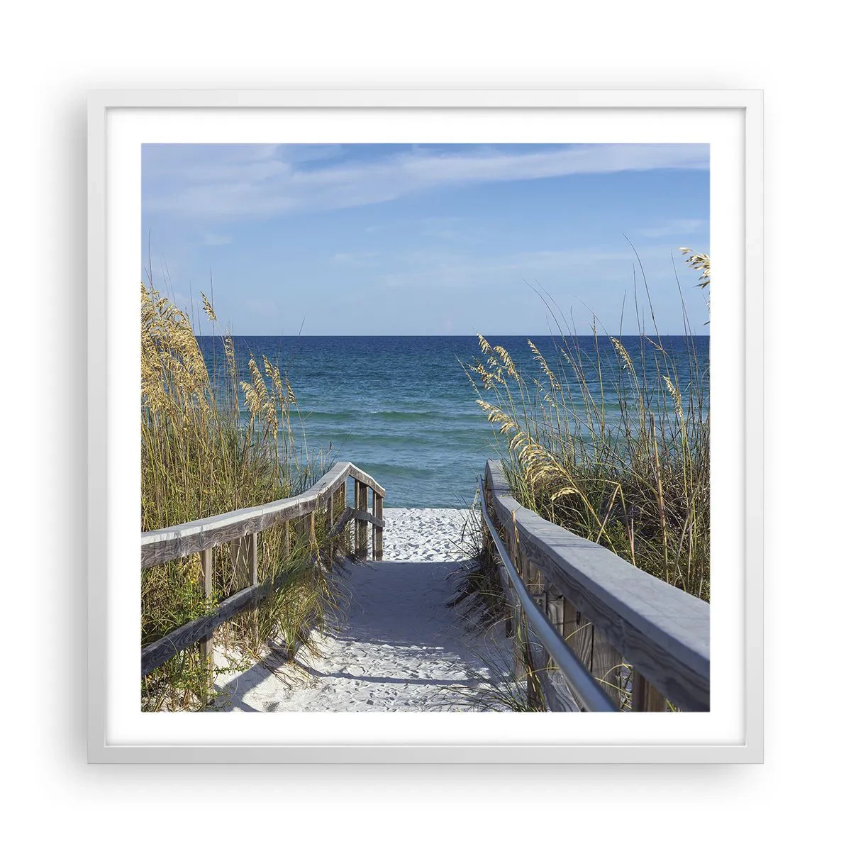 Poster în ramă albă - În soare, în vânt - 60x60 cm