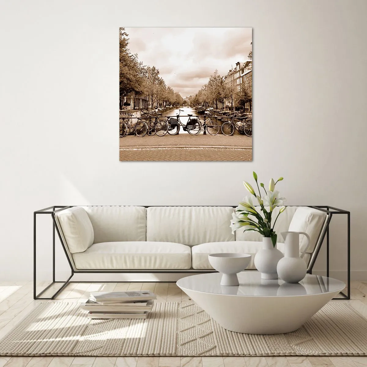Tablou pe sticlă - Atmosfera olandeză - 30x30 cm