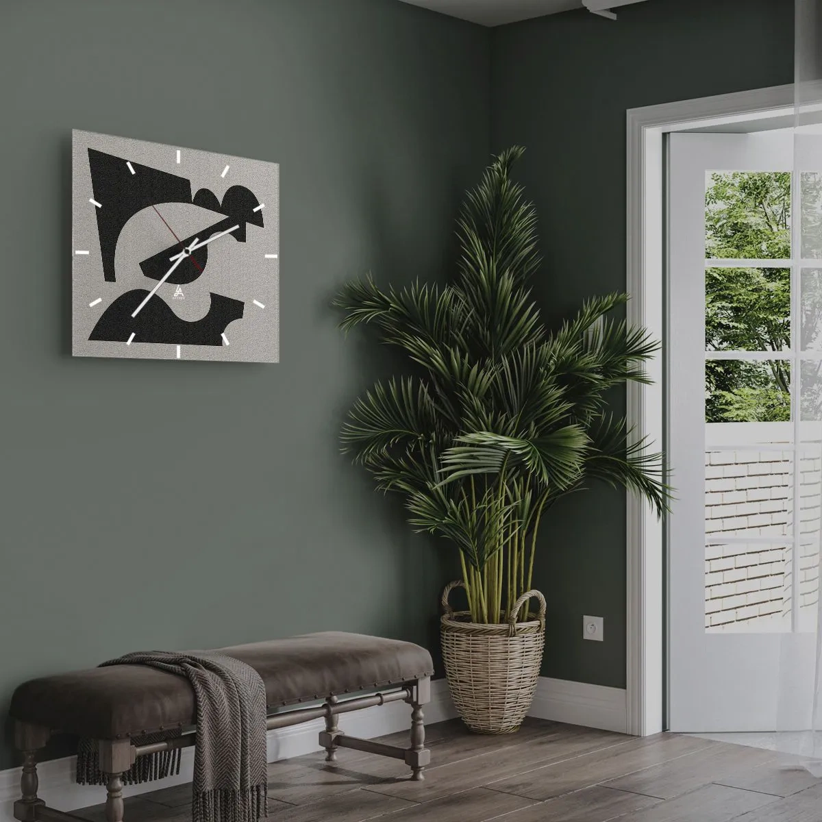 Ceas de perete - Ceas pe sticlă - Pentru autoasamblare - 40x40 cm