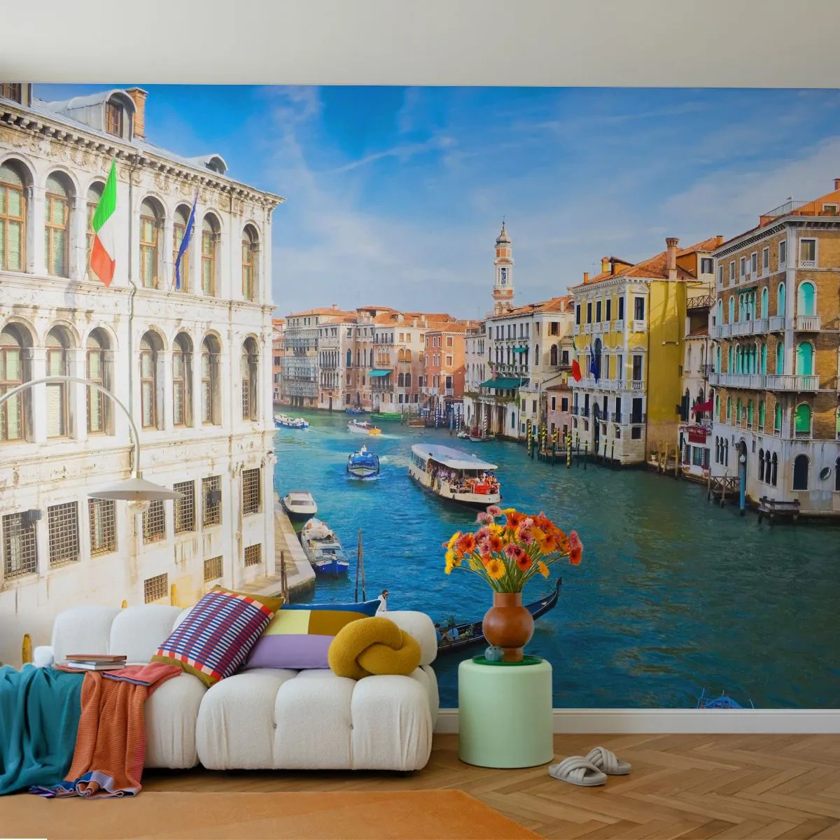 Tapet Standard Eco - Traficul unic în lume - Veneția, Arhitectură, Grand Canal - 200x140 cm