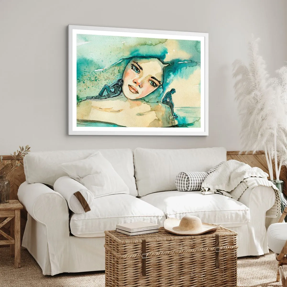 Poster în ramă albă - Am I blue? - 40x30 cm