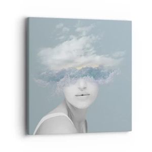 Tablou pe pânză - Cu capul în nori - 40x40 cm