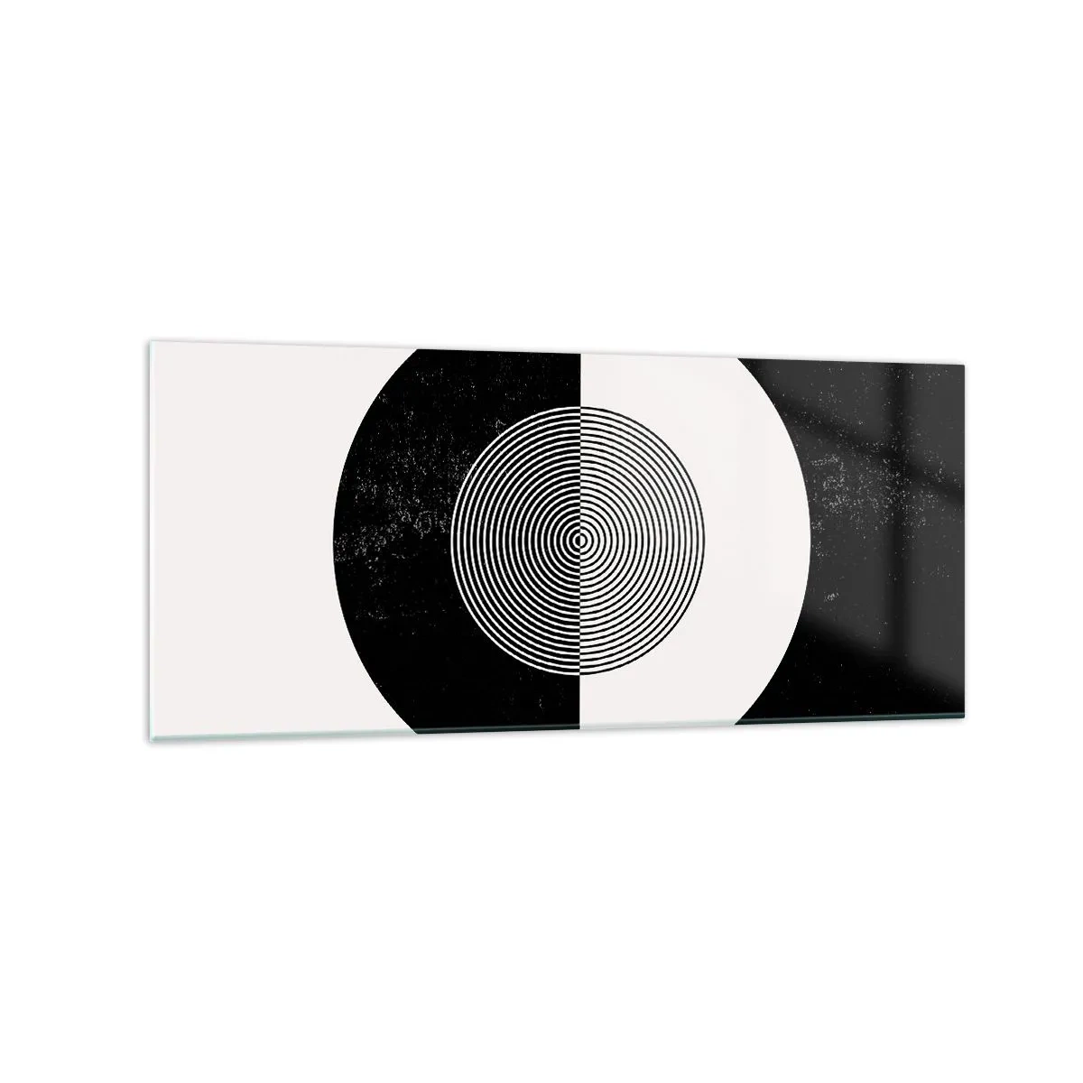 Tablou pe sticlă - Armonie în alb și negru - 120x50 cm