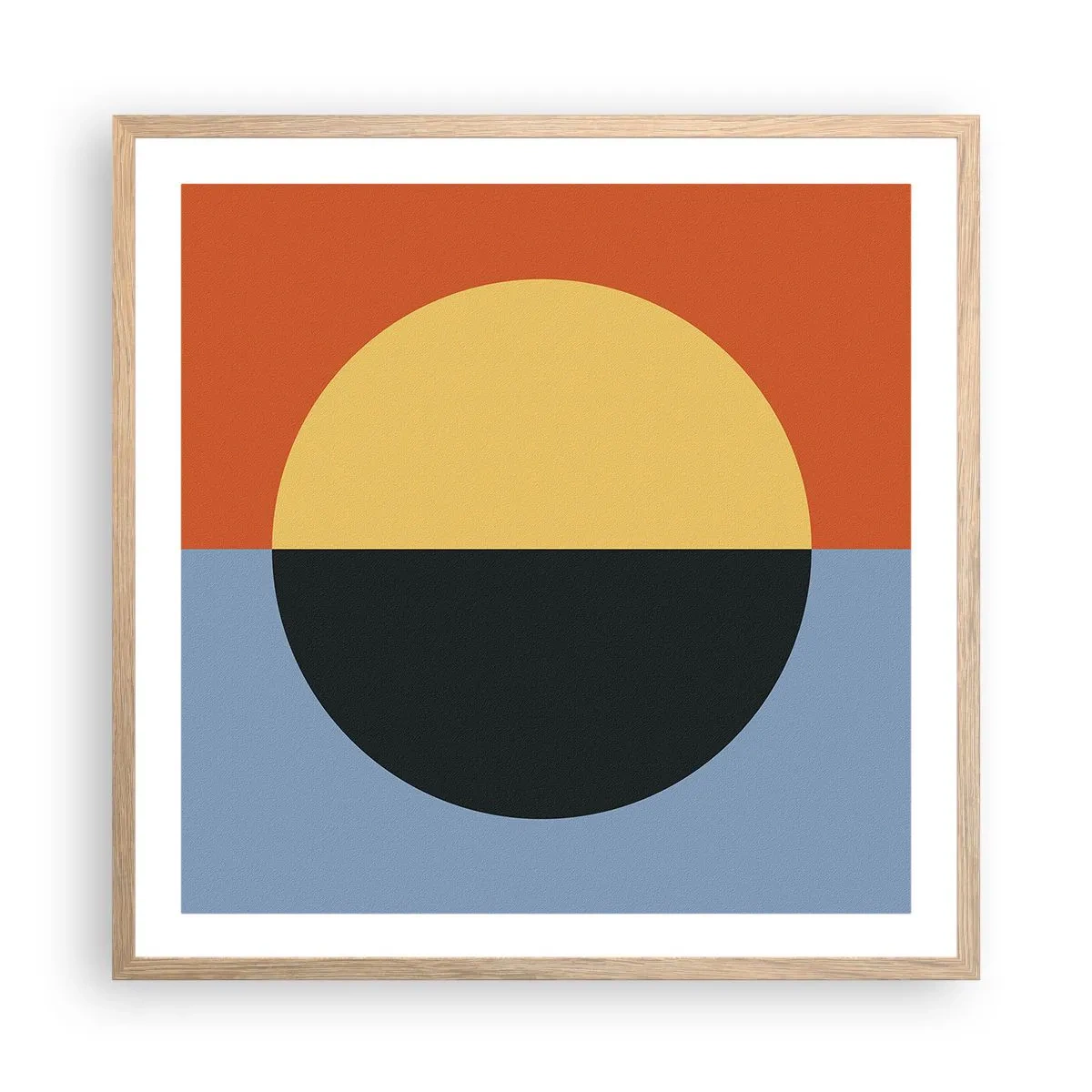 Poster în ramă de stejar deschis - O compoziție de căldură și răcoare - 60x60 cm